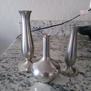 1950's Daalderop Royal Holland Pewter small vases